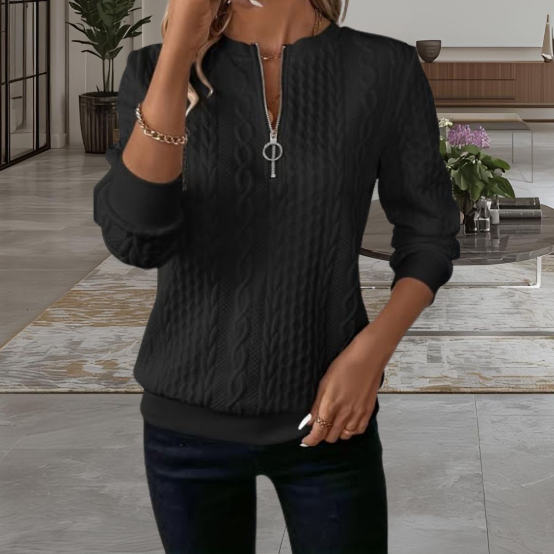 ENNY MAGLIA LAVORATA CON ZIP DA DONNA - Rarosa