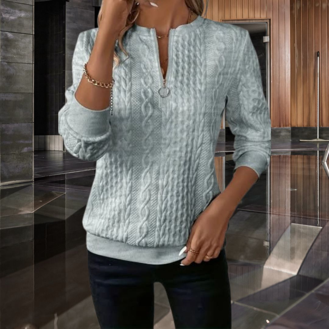 ENNY MAGLIA LAVORATA CON ZIP DA DONNA - Rarosa
