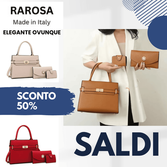 GIOIA™ - BORSETTA IN PELLE DA DONNA TRIO - Rarosa